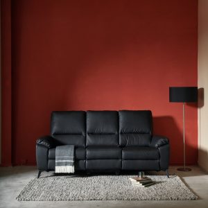 Sofa Rana da PU đen - phối cảnh